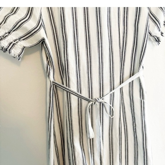 Pilcro Black and White Striped Midi Dress - Picture 9 of 13